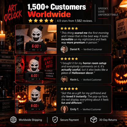 ART O'CLOCK™ Pop-Up Horror Alarm Clock