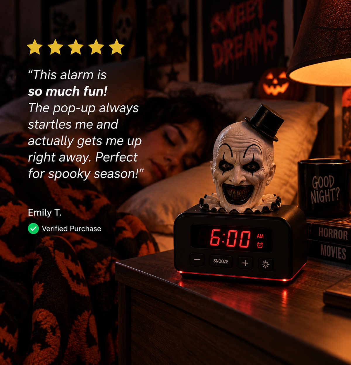 ART O'CLOCK™ Pop-Up Horror Alarm Clock